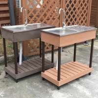 Easily DIY Wood Plastic Composite(WPC) Outdoor Garden Water Basin Set