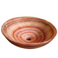 Chinese Onyx Bathroom Garden Counter Type Marble Stone Wash Basin